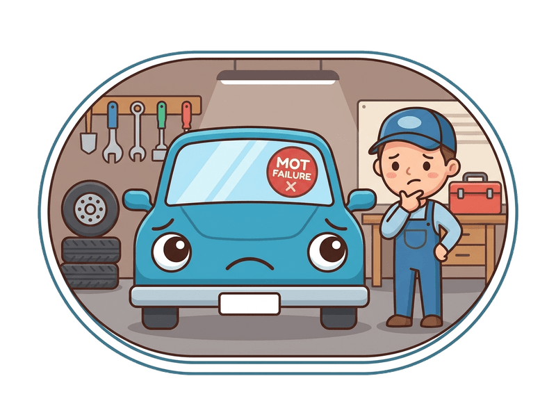 MOT Failure Car Collection service illustration